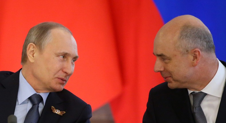 Russian President Vladimir Putin and Finance Minister Anton Siluanov.Sasha Mordovets/Getty Images