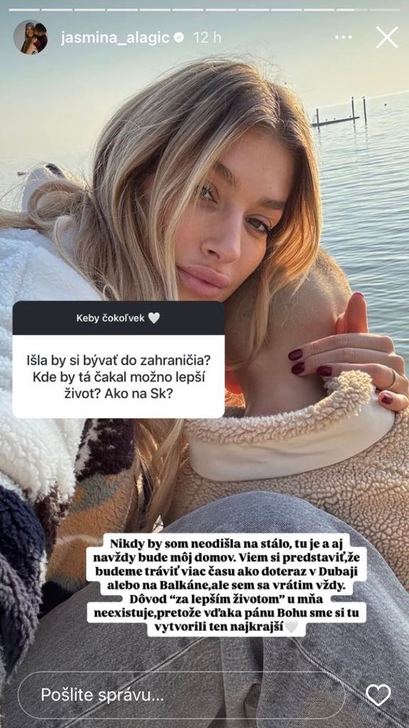 Jasmina odpovedala na otázky sledovateľov.