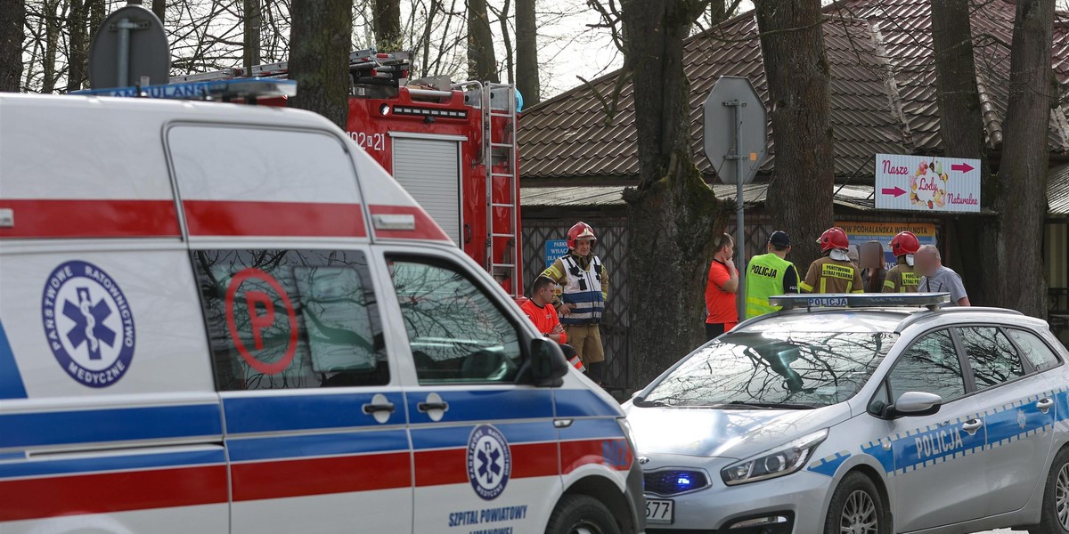 Służby na miejscu tragedii.