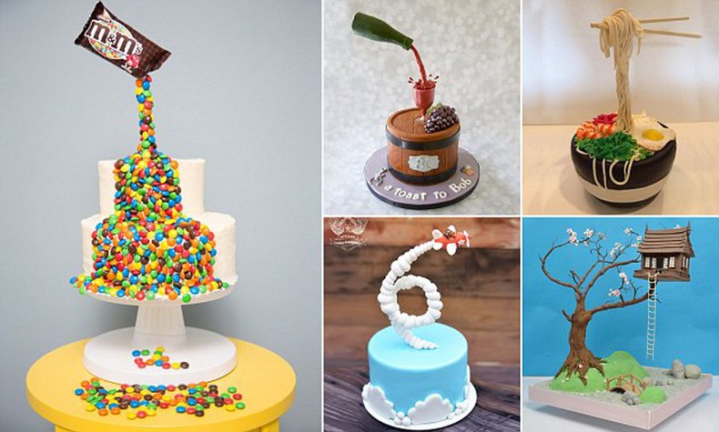 Gravity-defying cakes [DailyMail]