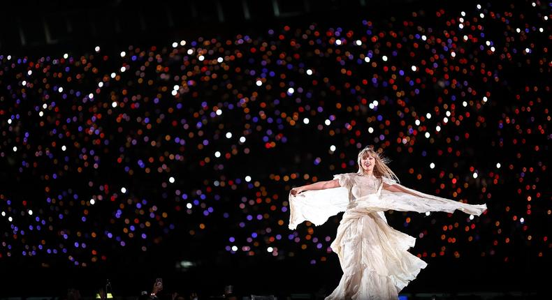 Taylor Swift performs during The Eras Tour in Mexico City.Hector Vivas/TAS23/Getty Images for TAS Rights Management