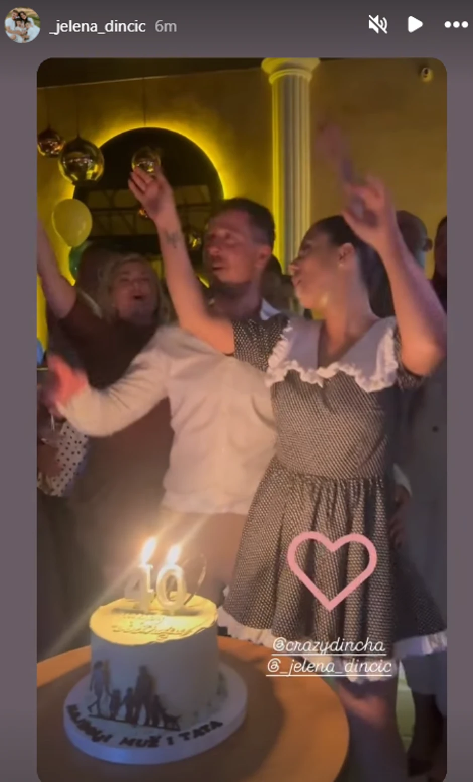 Dinča slavio 40. rođendan