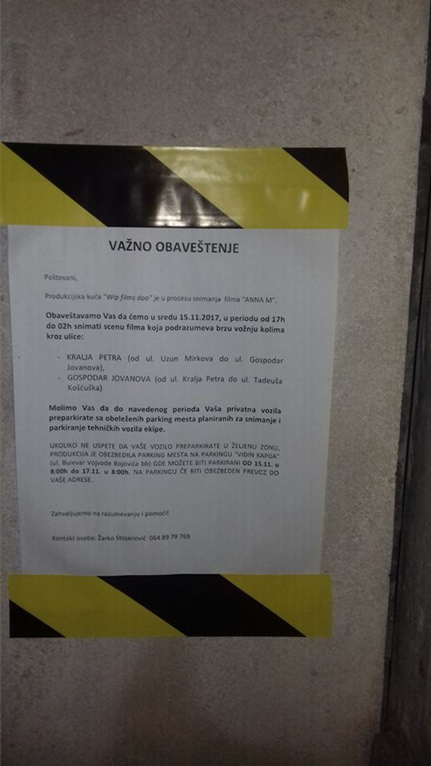 Obaveštenja o zatvaranju ulica na svakom koraku