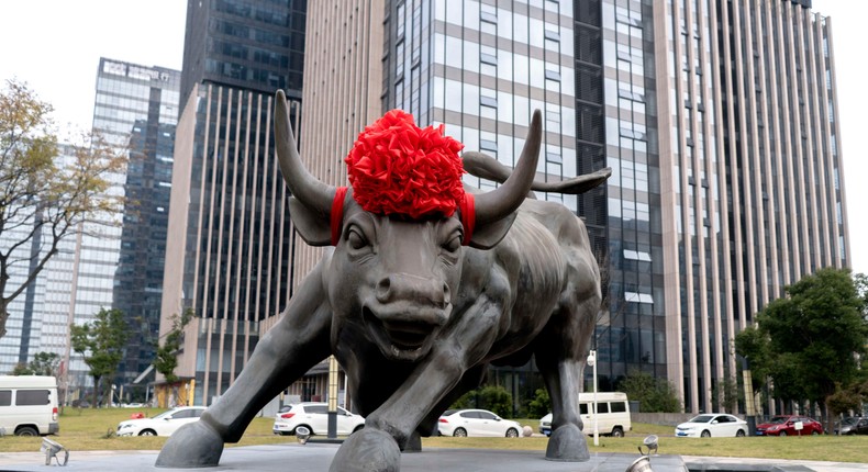 China's stock markets surged this week after the country announced aggressive stimulus measures to boost its flagging economy.Zhang Peng/LightRocket/Getty Images