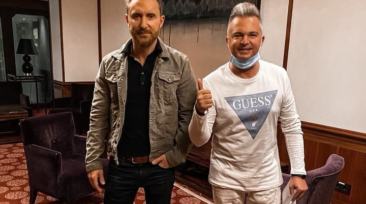 A világhírű francia DJ, David Guetta (balra) és Cooky többször találkozott./ Fotó: Instagram