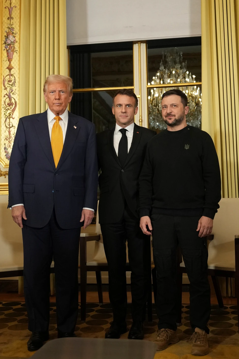 Tramp, Zelenski, Makron