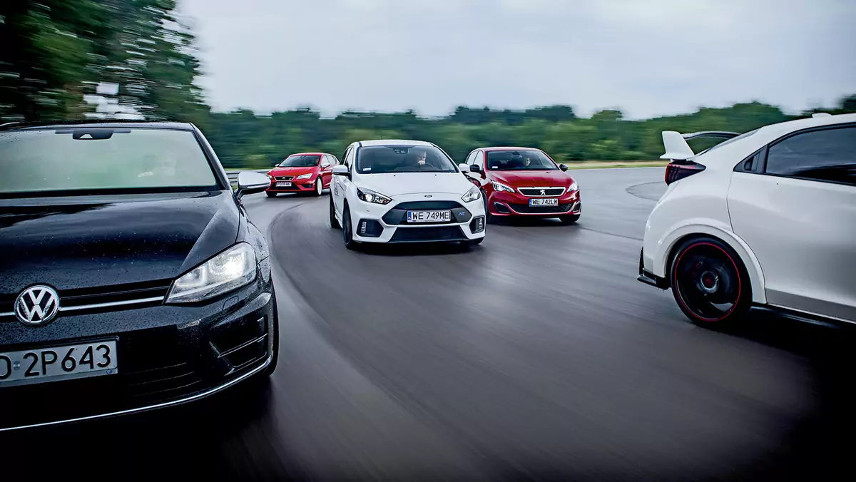 Focus RS vs 308 GTi vs Leon Cupra 290 vs Golf R vs Civic Type R