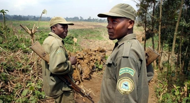 Congolese park rangers on patrol in a file photo. REUTERS/Finbarr O'Reilly - RTRD7CC