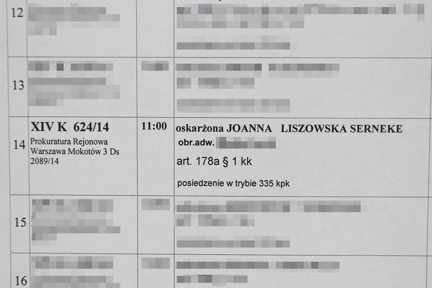 Wypadek Joanny Liszowskiej