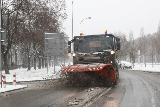 Opady śniegu w Warszawie