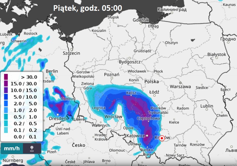 W nocy może przez Polskę przejść większy układ burzowy