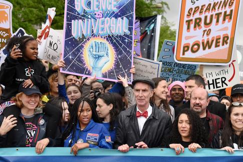 Thousands of scientists and their supporters attend the March for Science . DC