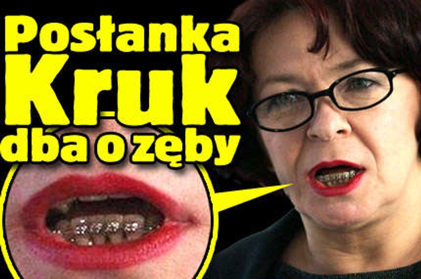 Posłanka Kruk dba o zęby