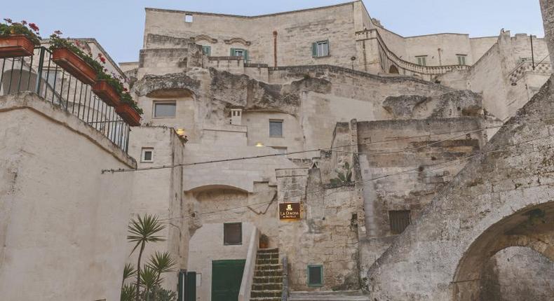 Hotel in stone walls 