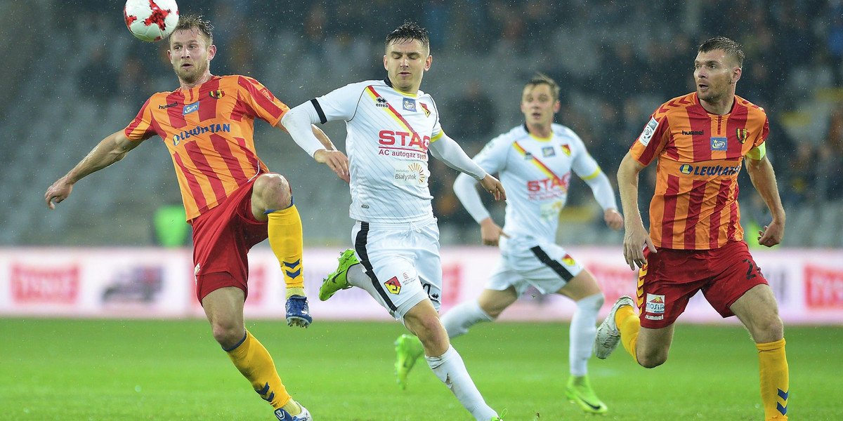 Pilka nozna. Ekstraklasa. Korona Kielce - Jagiellonia Bialystok. 05.05.2017