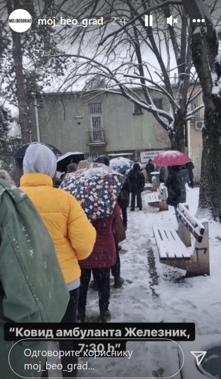 Red ispred kovid ambulante u Železniku
