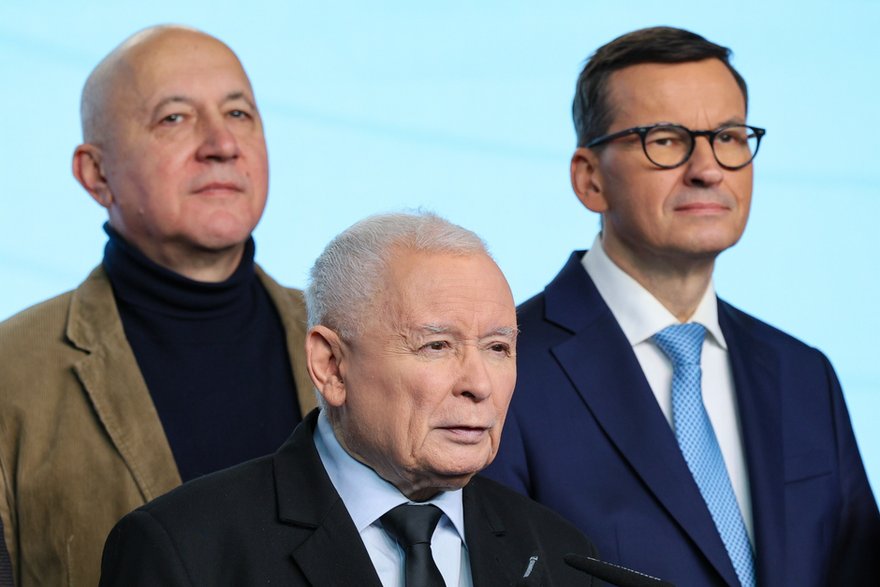 Joachim Budziński, Jarosław Kaczyński i Mateusz Morawiecki