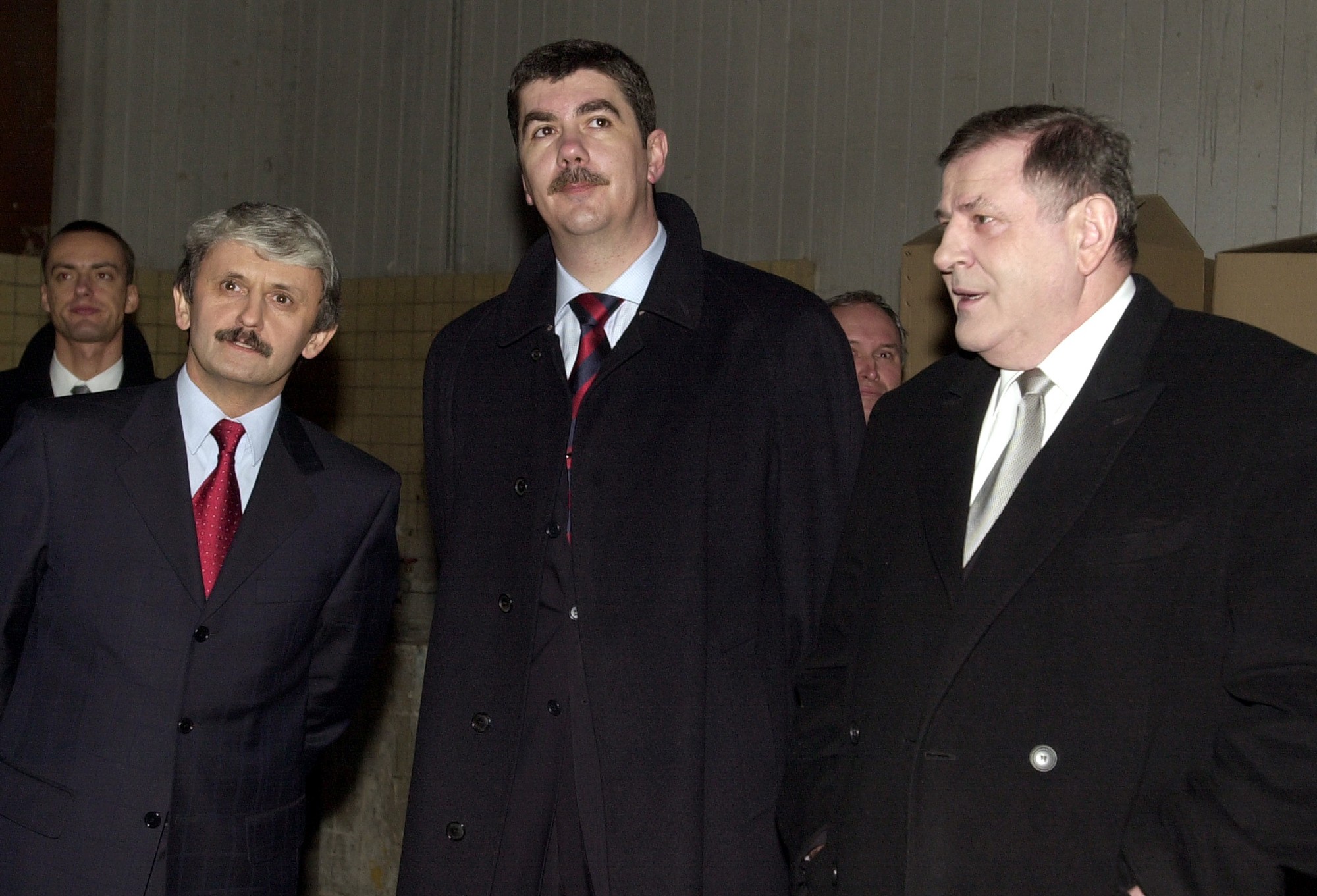 Mikuláš Dzurinda, Vladimír Repčík a Vladimír Mečiar v roku 2003. 