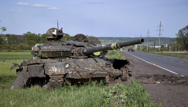 Zniszczony czołg rosyjski
