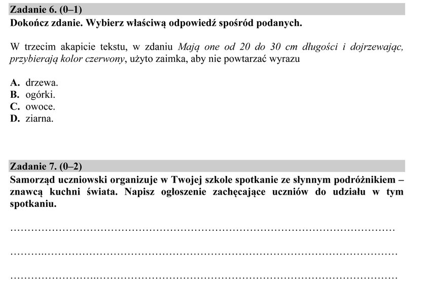 Arkusze ze sprawdzianu szóstoklasisty 2016 - język polski i matematyka