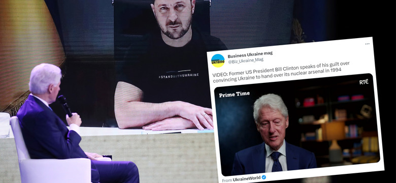 Bill Clinton żałuje decyzji w sprawie Ukrainy. "Czuję się okropnie" [WIDEO]