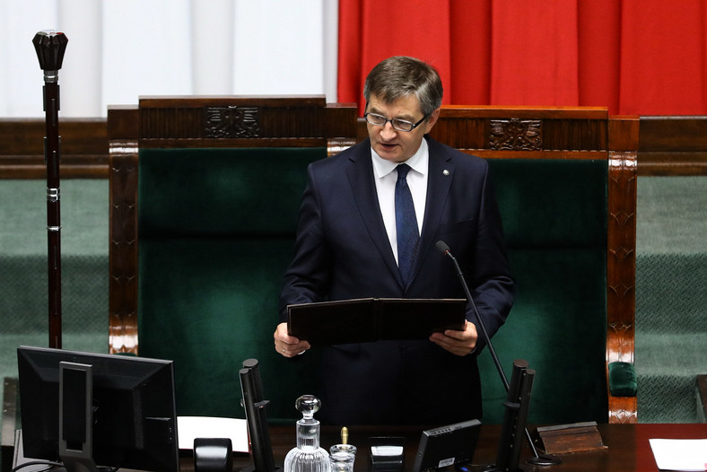 Marek Kuchciński w czasie kierowania Sejmem RP.