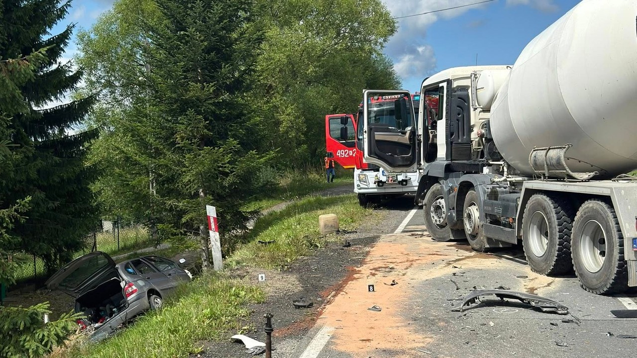 Śmiertelny wypadek w Rabce-Zdroju. Droga krajowa nr 28 zablokowana