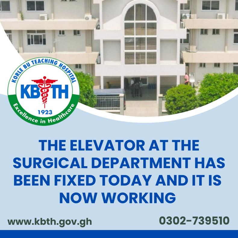 Korle-Bu repairs elevator