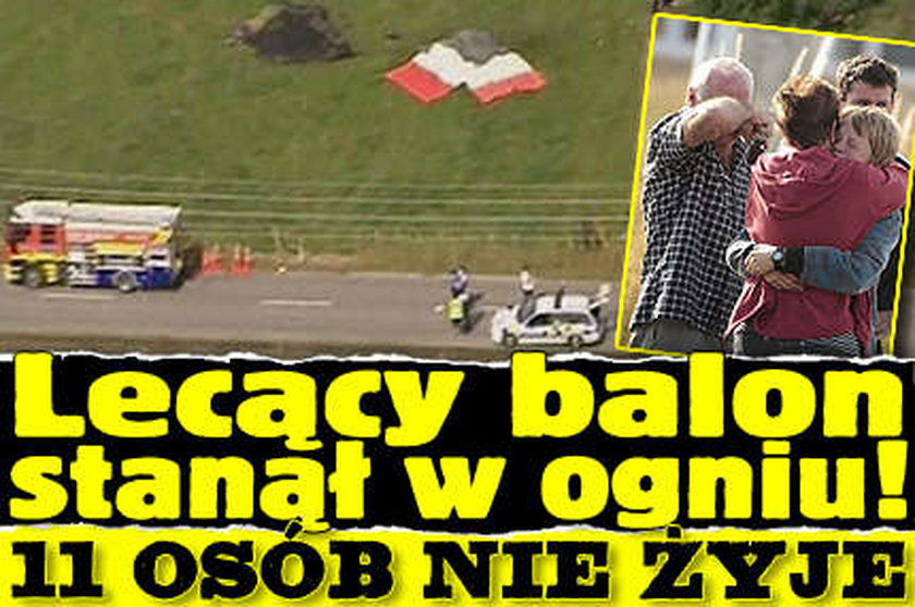 Lecący balon stanął w ogniu! 11 osób nie żyje