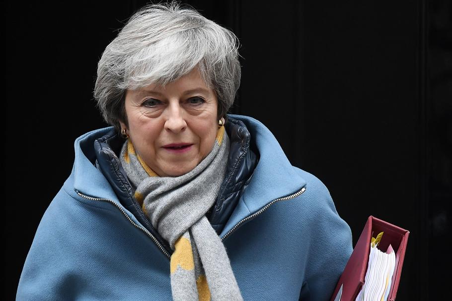 Premier Theresa May po posiedzeniu gabinetu. Londyn, 13 marca 2019 r.
