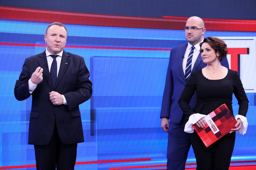 Jacek Kurski, Jarosław Olechowski i Edyta Lewandowska