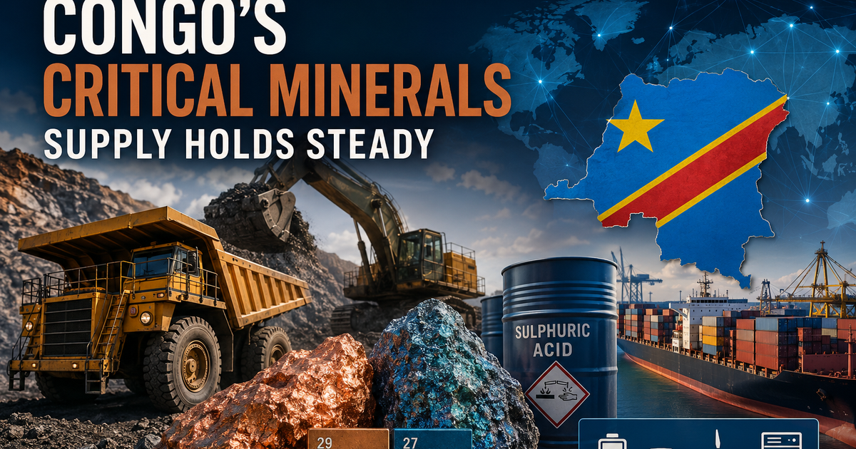 The country behind over 70% of the world’s cobalt says Middle East conflict won’t derail critical mineral supplies