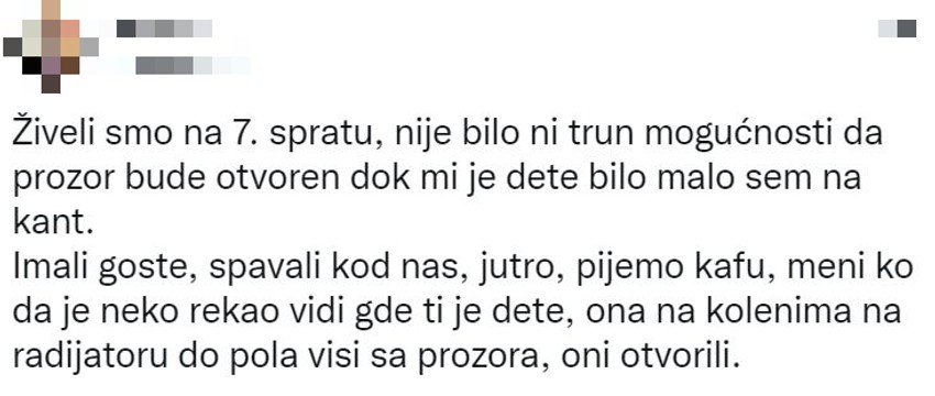 Dete, prozor, Tviter