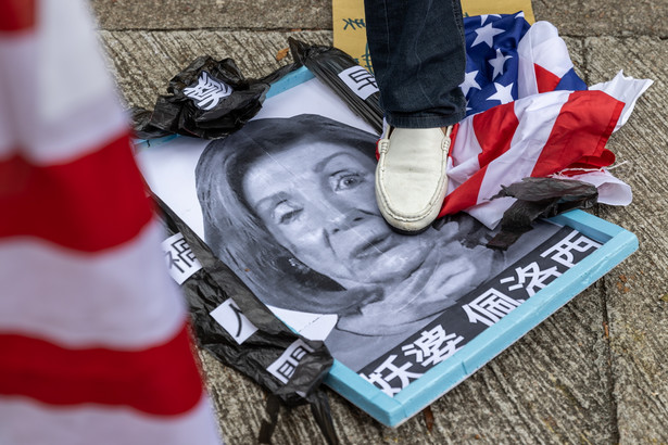 Nancy Pelosi, protesty w HongkonguDostawca: PAP/EPA.