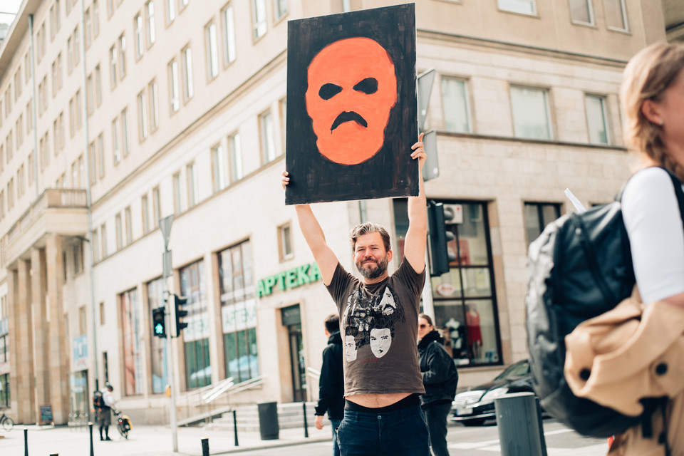 "Dekolt dla Białorusi". Protest w Warszawie