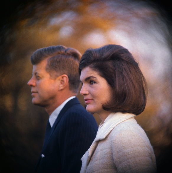 John F. Kennedy z żoną