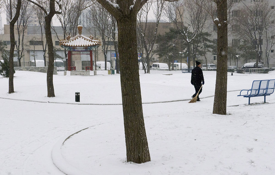 Chiny - Pekin - wreszcie spadł śnieg!