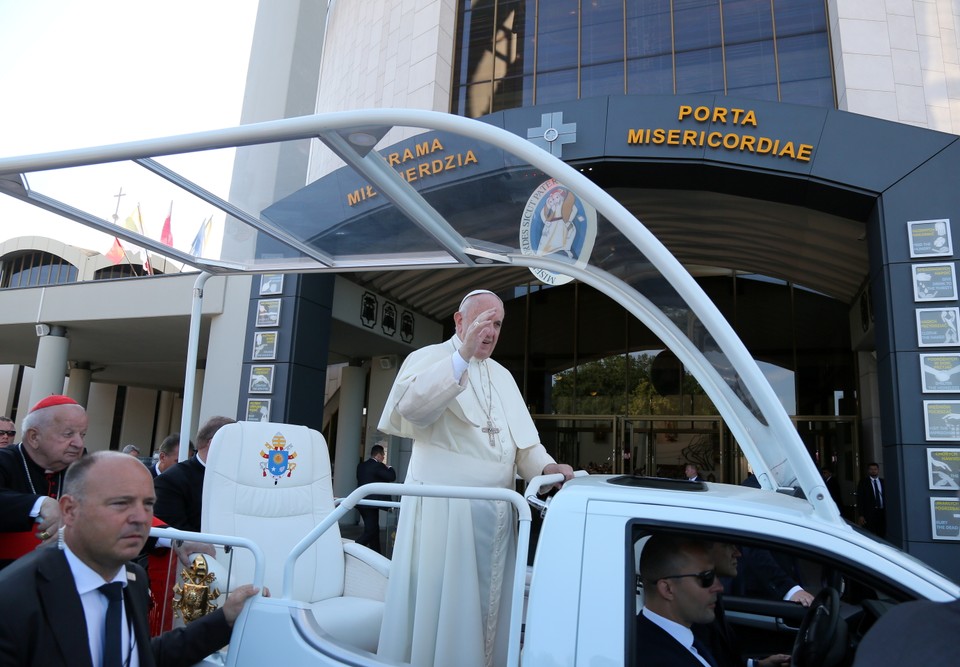 KRAKÓW ŚDM 2016 PAPIEŻ FRANCISZEK (papież Franciszek)