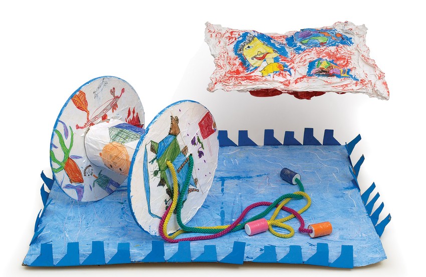 "Točak Mesečevog staništa", kombinovana tehnika