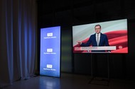 Premier Mateusz Morawiecki na debacie wyborczej w TVP