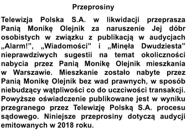 Plansza pokazana w TVP