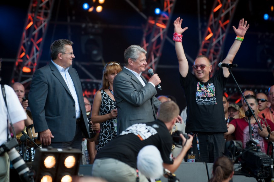 Prezydent Polski Bronisław Komorowski i Prezydent Niemiec Joachim Gauck na Przystanku Woodstock 2012 (fot. Robert Grablewski / wosp.org.pl)