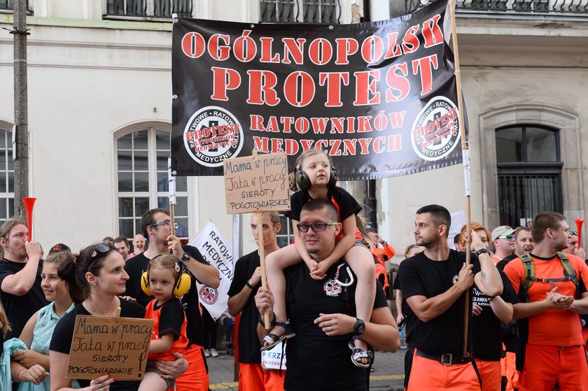 Protest ratowników medycznych