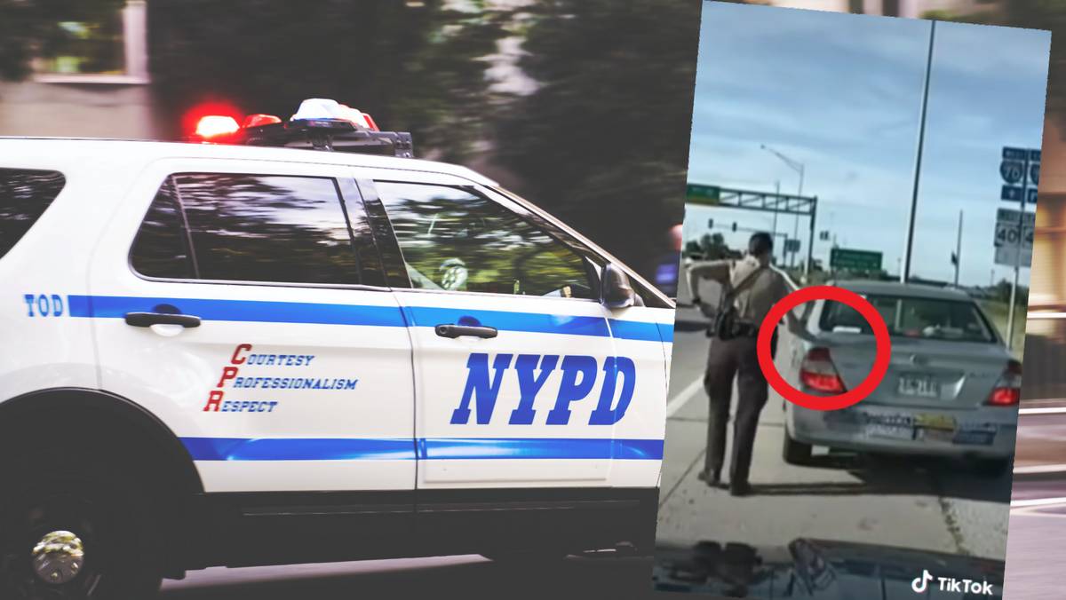Dlaczego policjant podczas kontroli kładzie rękę na tylną lampę auta? Będziecie zaskoczeni (fot. screen: TikTok/mr.alexaa)