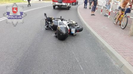 Izbica: motocyklista wywrócił się na drodze