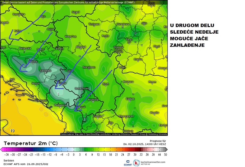 Marko Čubrilo je najavio jače zahlađenje u drugom delu sledeće nedelje