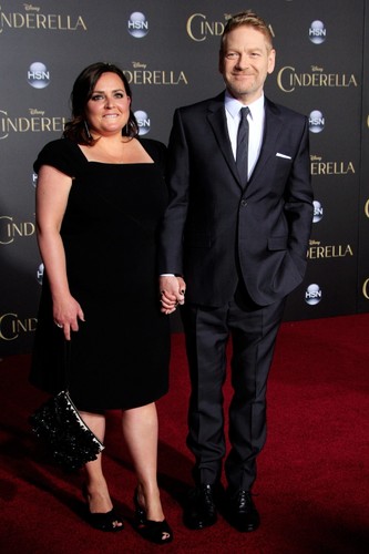 Kenneth Branagh z żoną Lindsay Brunnock na amerykańskiej premierze 'Kopciuszka'