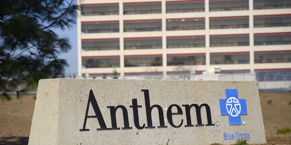 The office building of health insurer Anthem is seen in Los Angeles, California