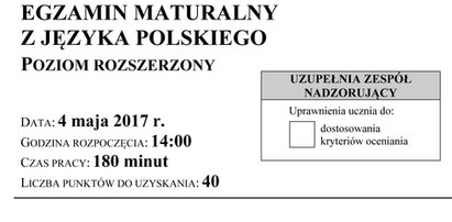 Matura 2017: język polski - poziom rozszerzony. Arkusze i odpowiedzi