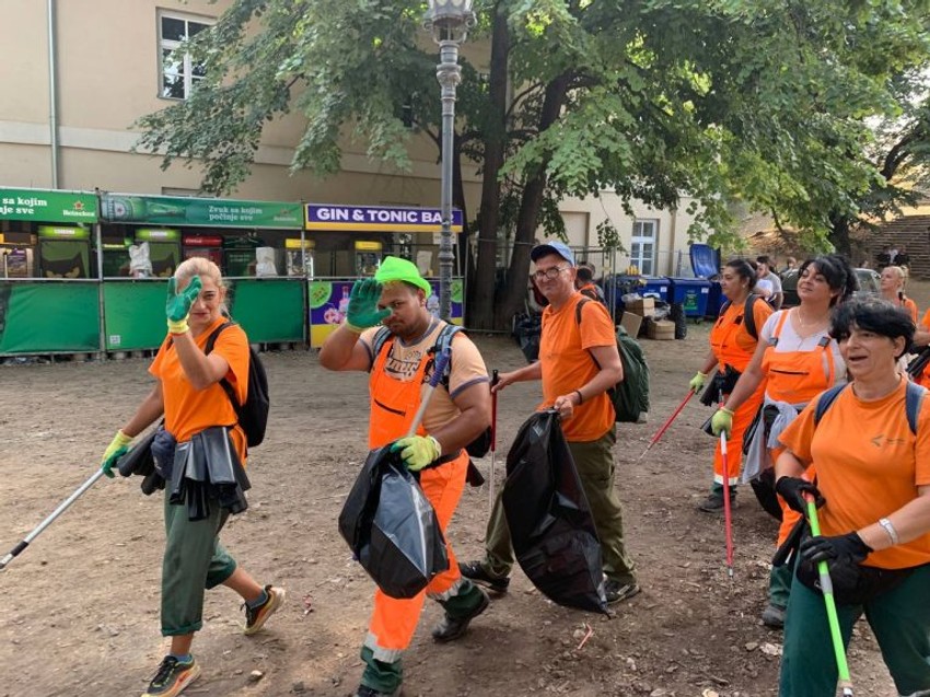 radnici Čistoće na Exitu